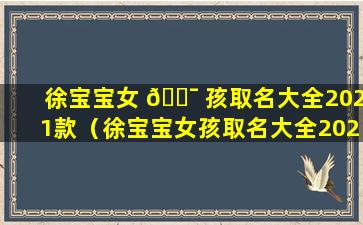 徐宝宝女 🐯 孩取名大全2021款（徐宝宝女孩取名大全2021款四个字）